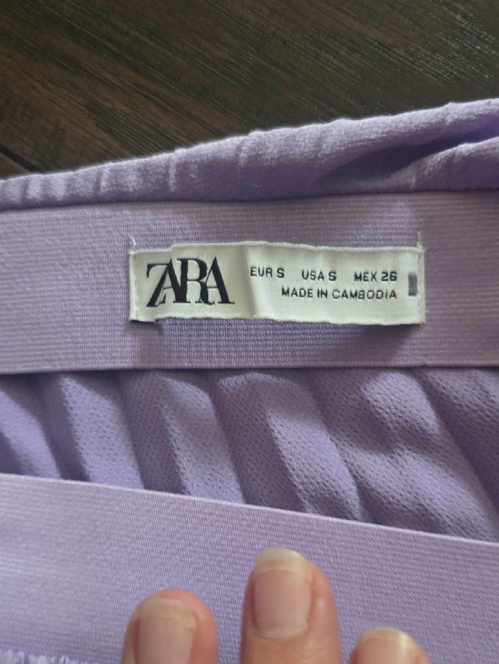 Zara Lavender Pleated Midi Skirt - Picture 3 of 6